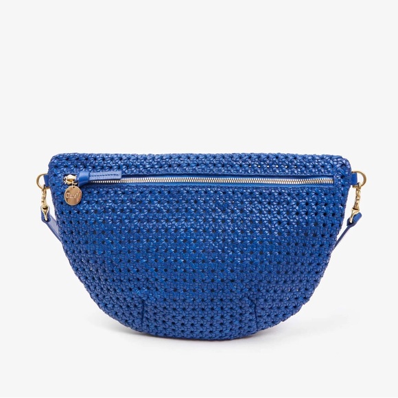 Clare V Handbags - NWT Clare V Blue Rattan Le Grande Fanny